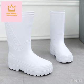 Image of 白色食品雨鞋魯泰食品衛生靴EVA超輕雨靴廚房耐油耐酸鹼靴子食品廠耐磨工作靴 1VLU