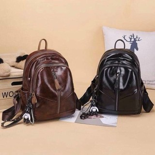 (BÁN SỈ) 🎒balo da tặng kèm chuột móc khoá hàn quốc