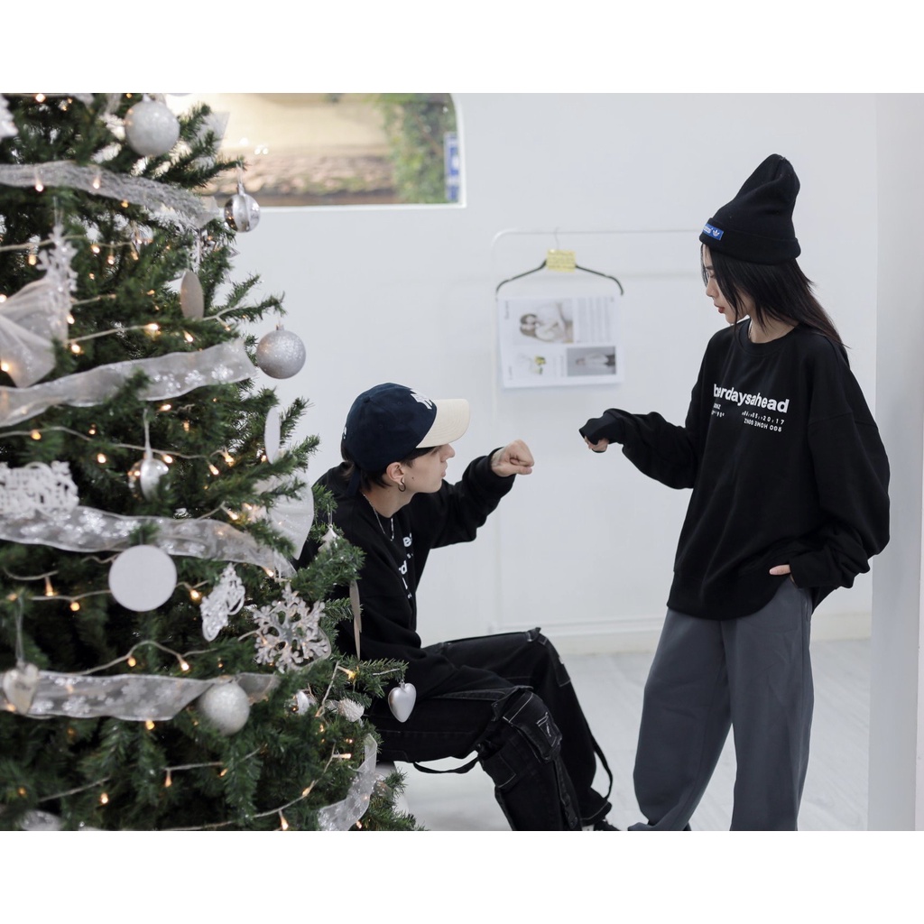 Áo Sweater Form Rộng Mùa Đông Sweater Betterdaysahead Gonz - Màu Đen | BigBuy360 - bigbuy360.vn