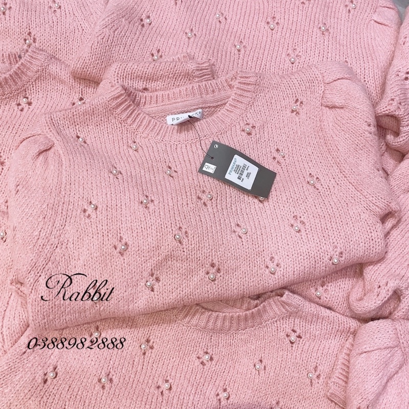 Áo len hồng tay bồng Primark