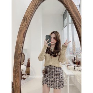 Set áo len chân váy dạ dành cho nữ