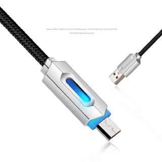 Cáp Sạc Dây Bện Dài 1m Cổng Usb Có Đèn Led Dành Cho Android