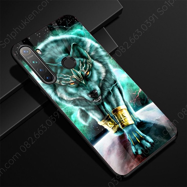 Ốp kính Realme C3 realme 5 5i 5 pro mặt lưng ép kính chống bể nhiều mẫu đẹp