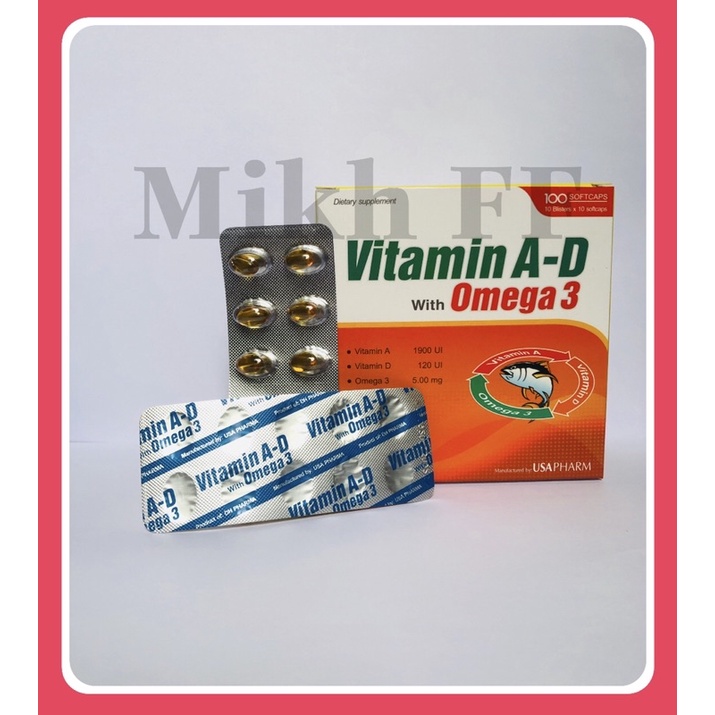 Viên uống Vitamin A-D bổ sung vitamin AD cùng omega 3