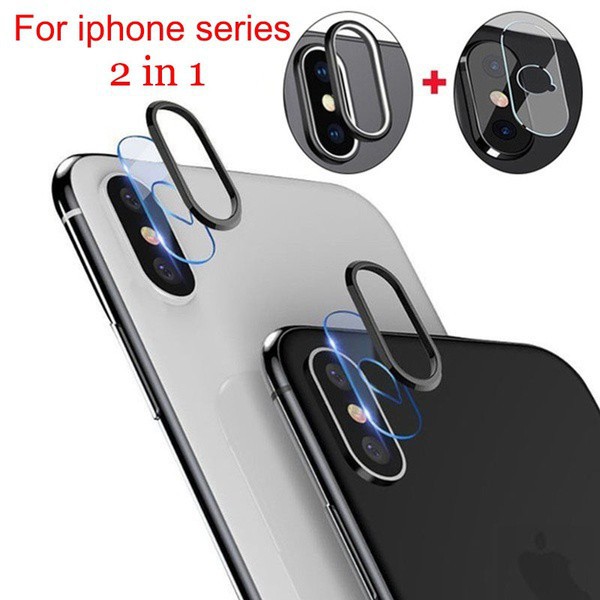 Vòng bảo vệ camera sau kèm phim cường lực cho iphone 6 6s 7 8 plus X XR XS MAX