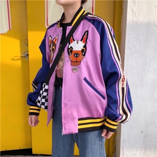 [order] áo khoác bomber phi dù hình