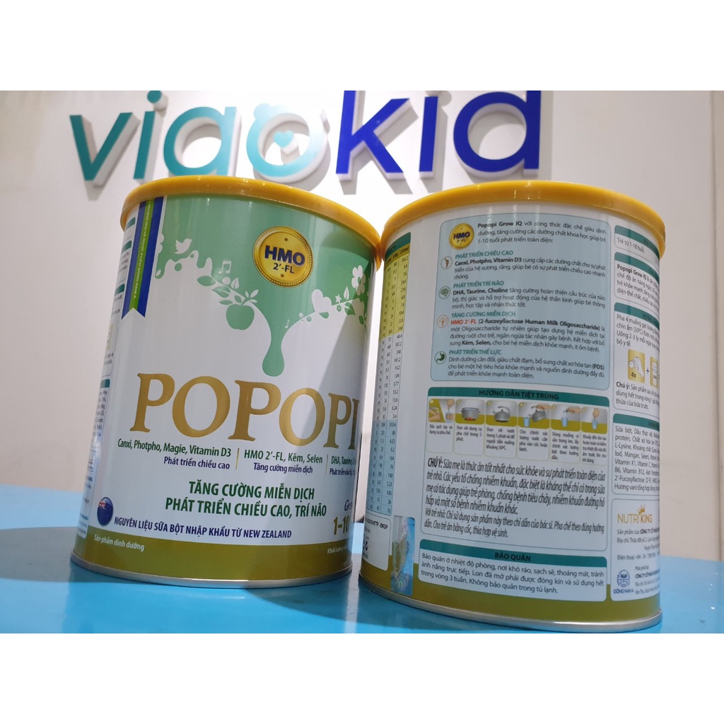 SỮA BỘT POPOPI GROW IQ LON 900G