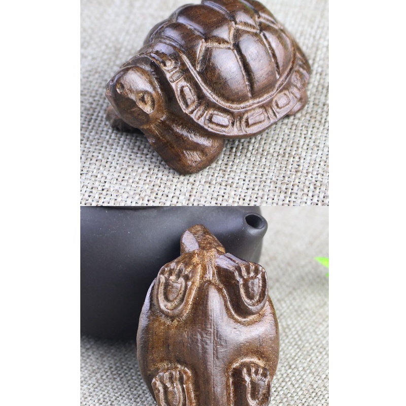 Đồ Chơi Rùa Gỗ Nhỏ Tay Cầm Bằng Gỗ Xám Da Việt Nam