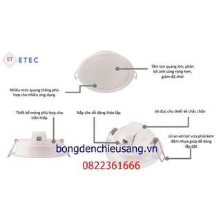 Đèn led âm trần Philips Meson 59444 6W D80