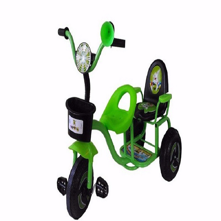 Xe ba bánh đôi có 2 chỗ ngồi có kèn cho bé 1-5 tuổi Dài 70cm x Cao 60cm x Ngang 55cm -