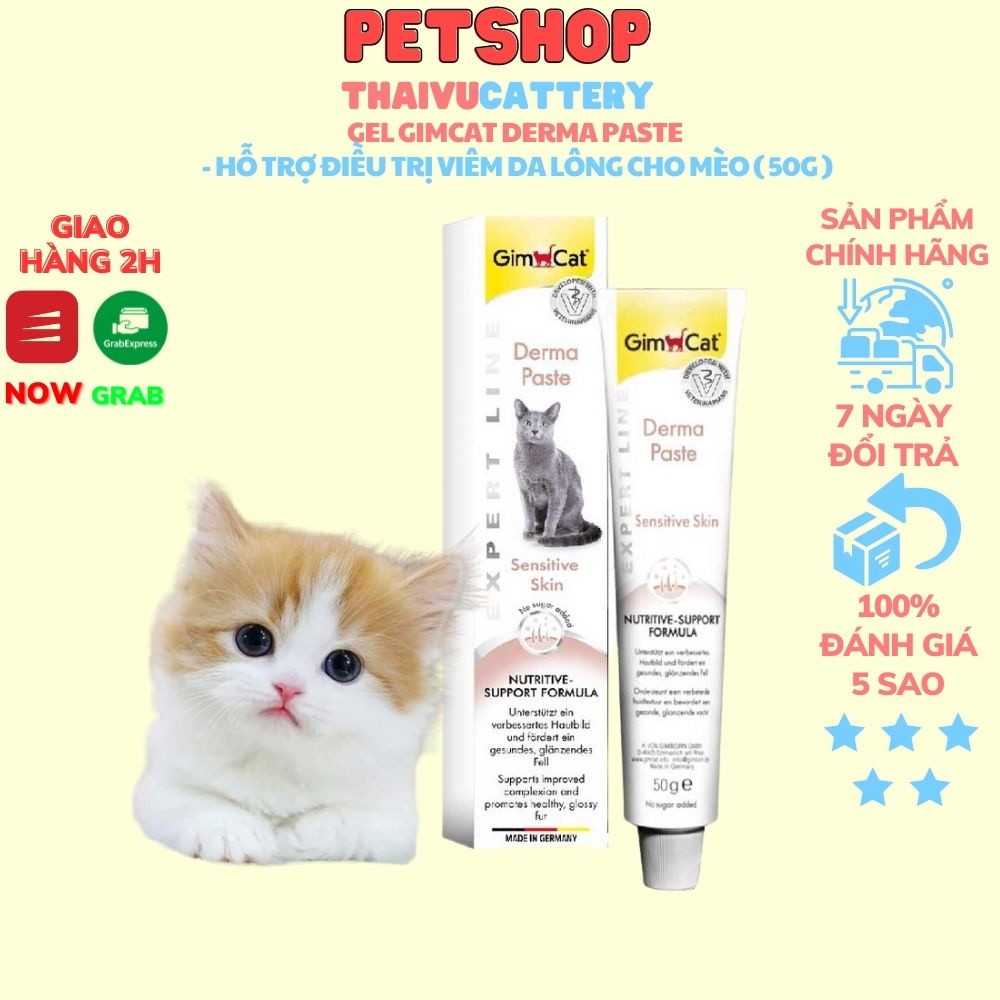 Gel GimCat Derma Paste - Hỗ Trợ Điều Trị Viêm Da Lông Cho Mèo ( 50g )