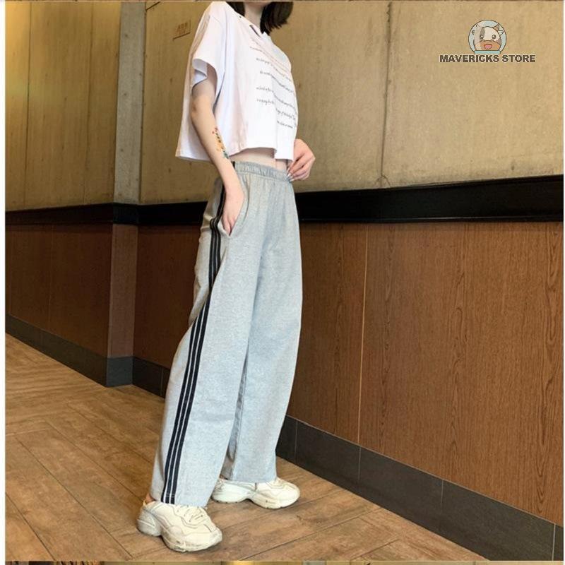 Quần dài nữ sọc thể thao năng động