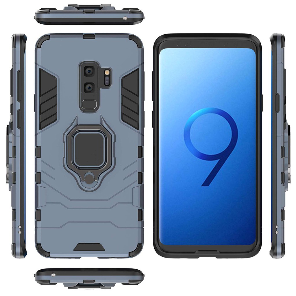 Ốp lưng Samsung S9+ / S9 Plus iron man chống sốc kèm nhẫn iring chống xem video bảo vệ camera