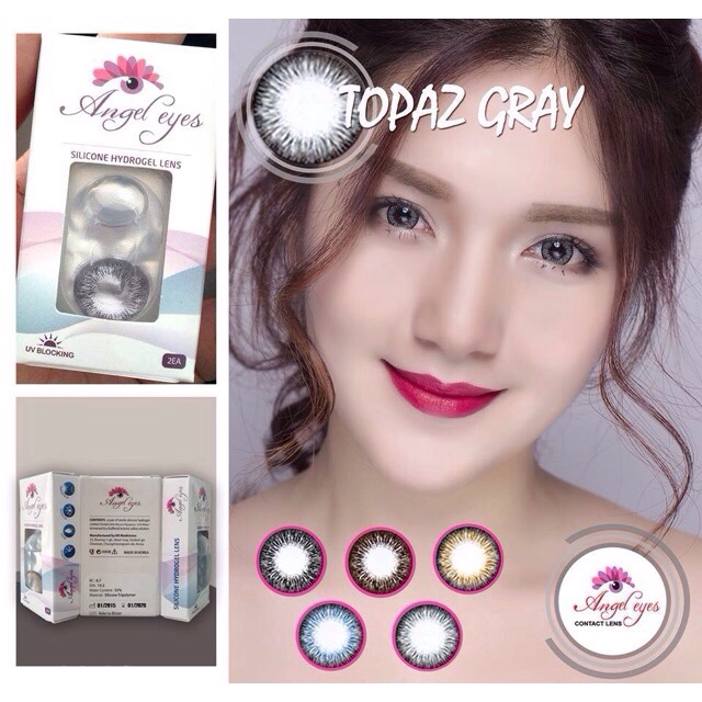 Lens đeo 24h có lệch độ kính áp tròng chính hãng Hàn Quốc angel eyes cao cấp lens cho mắt thở