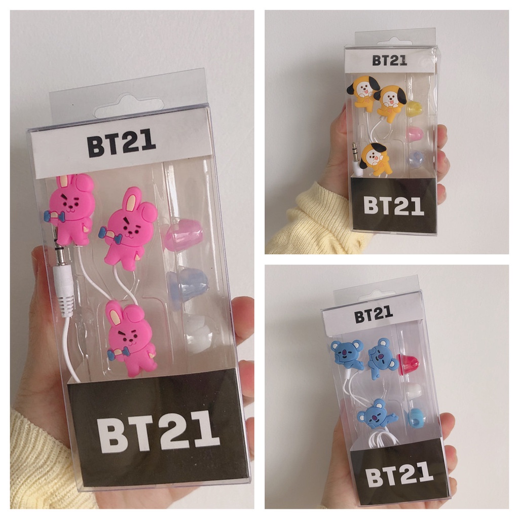 Tai Nghe Nhét Tai bts bt21 Kiểu Dáng Dễ Thương