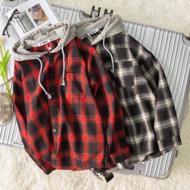 Áo Khoác Caro Nón UNisex ( Ảnh Thật Hình Cuối )
