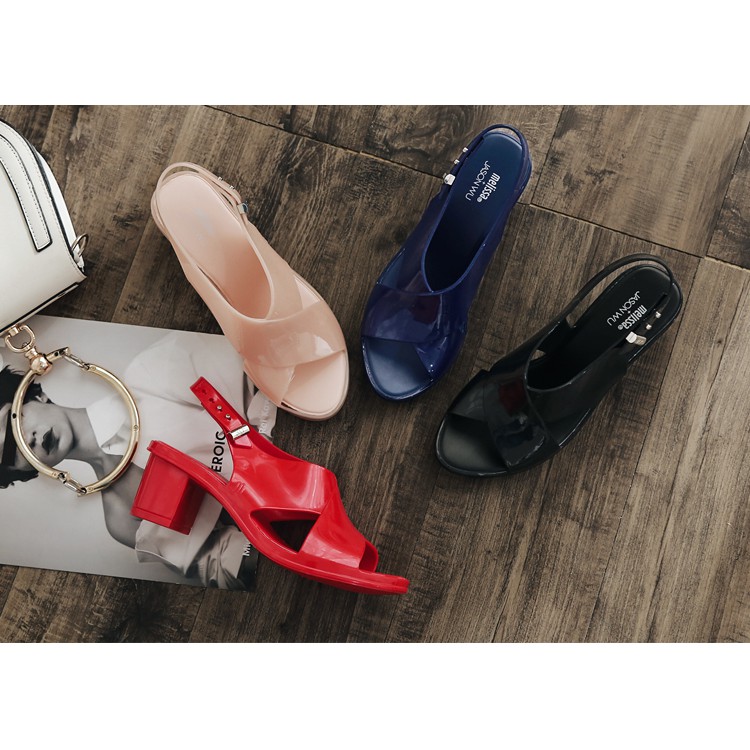 sandal nhựa cao cấp quai chéo cao 5cm