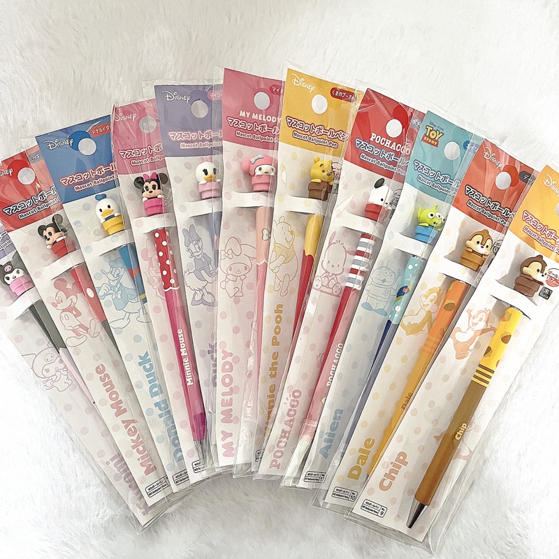 Bút Bi YB2 Sanrio Melody Kuromi Mickey Minnie Ngòi 0.7mm Mực Đen Cho Học Sinh BY2