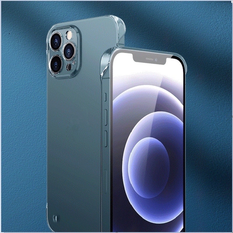 Ốp điện thoại từ PC cứng trong suốt siêu mỏng không viền cho Iphone 13Promax 13 12 Mini 11 Pro Max X Xr 6 6s 7 8 Plus Se
