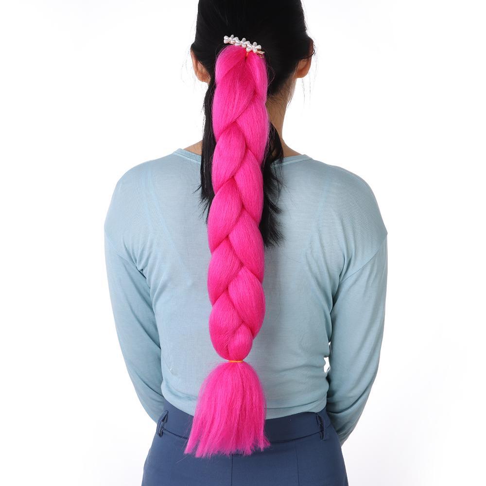 Bím Tóc Giả 24inch Bằng Sợi Tổng Hợp Kháng Nhiệt Màu Ombre