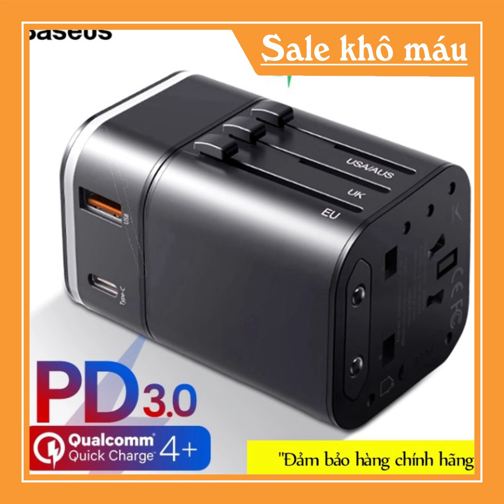 Bộ sạc nhanh du lịch đa năng Baseus Removable 2 in 1 Universal Travel Adapter PPS Quick Charger Edition 18W