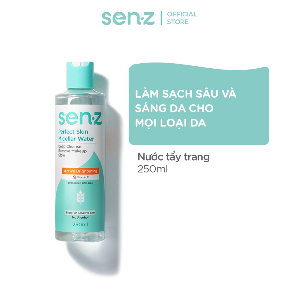 Bộ sản phẩm Tẩy Trang 250ML SenZ Perfect Skin Làm Sạch Lành Tính Giúp Da Sáng Rạng Rỡ Tự Nhiên