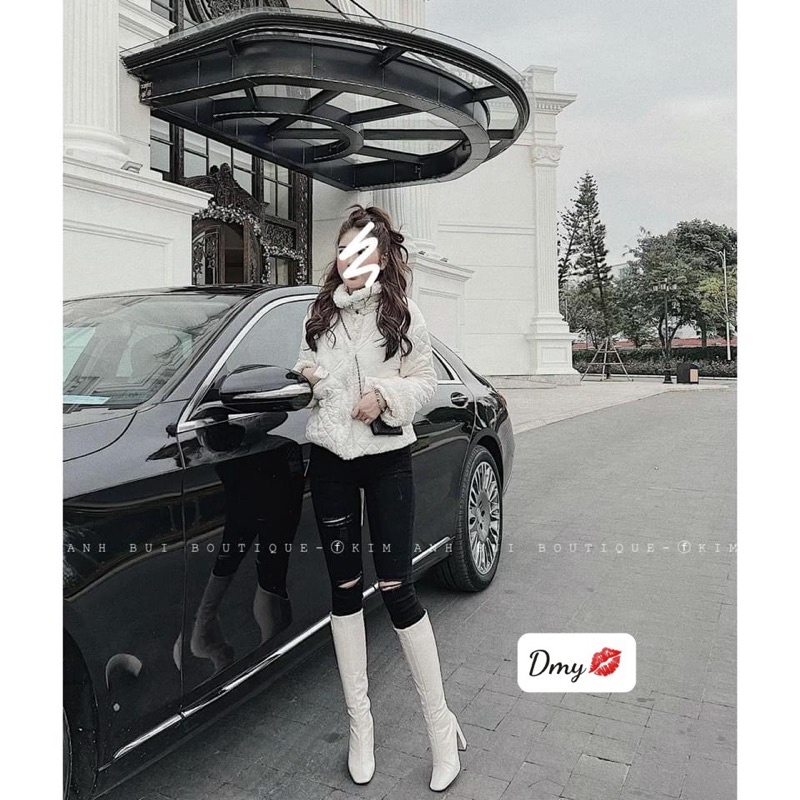 (sẵn) áo khoác phao trám trắng kem túi ngực hàng qccc (video ảnh thật) | BigBuy360 - bigbuy360.vn