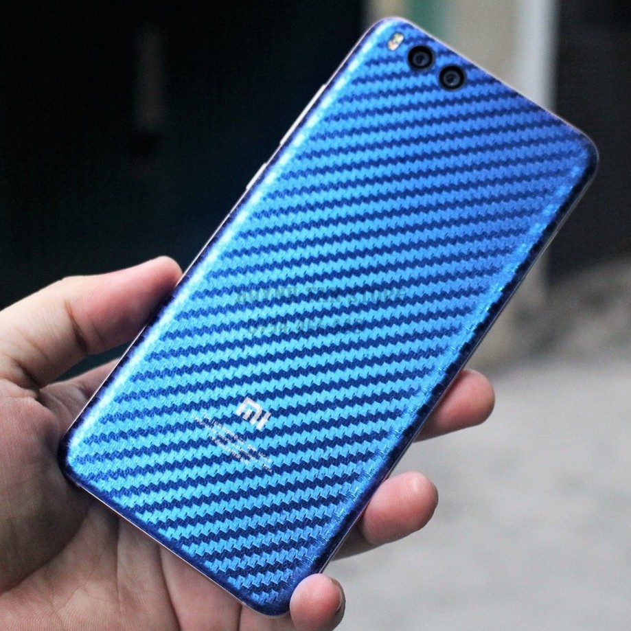 Miếng dán decal carbon mặt sau Xiaomi Mi Note 3 nhám chống trày chống bám vân tay mặt lưng