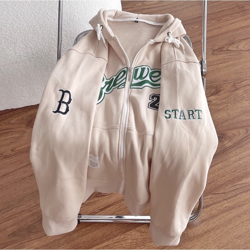 Khoác Nỉ Hoodie Số 22 Dáng Rộng Tay Bồng Mũ To CHất Nỉ Khoác Nỉ Bomber Nam Nữ Unisex