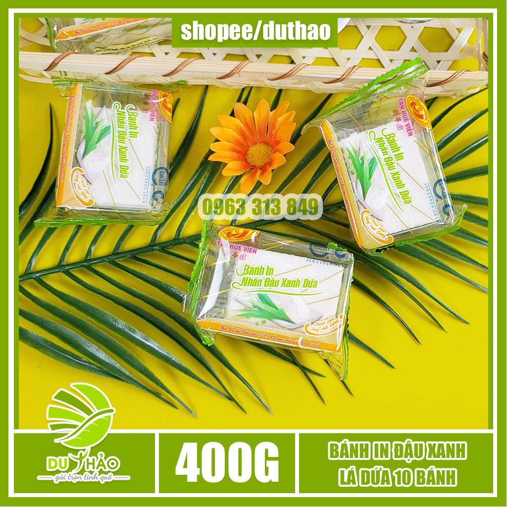 Bánh In đậu xanh lá dứa Tân Huê Viên 400g