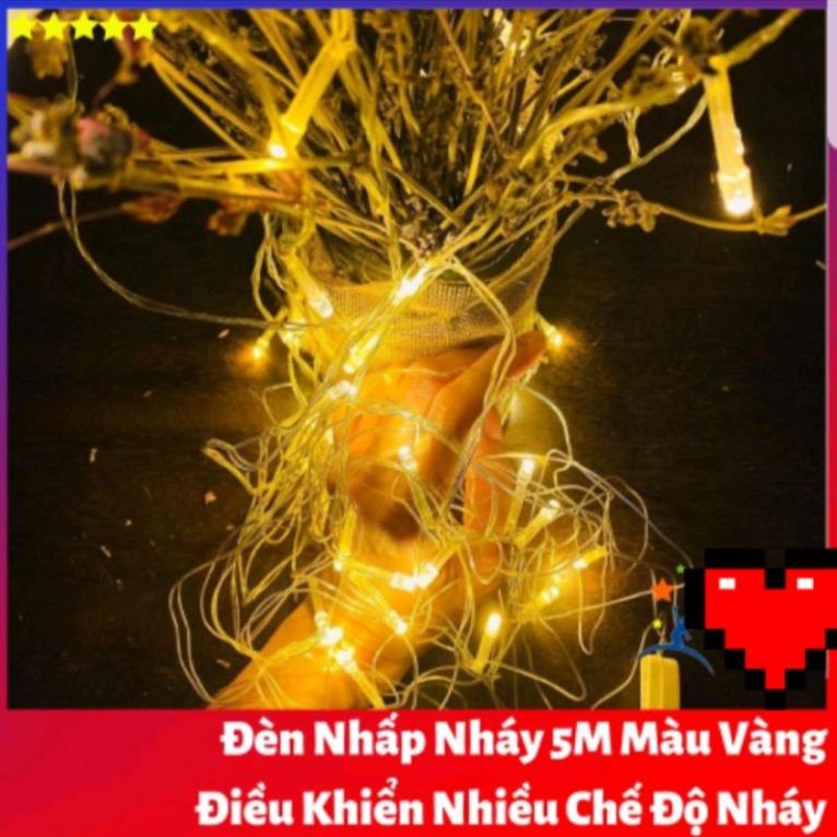 Đèn nhấp nháy 5m nhiều màu led trang trí noel giáng sinh, năm mới, tiệc cưới ánh sáng sáng