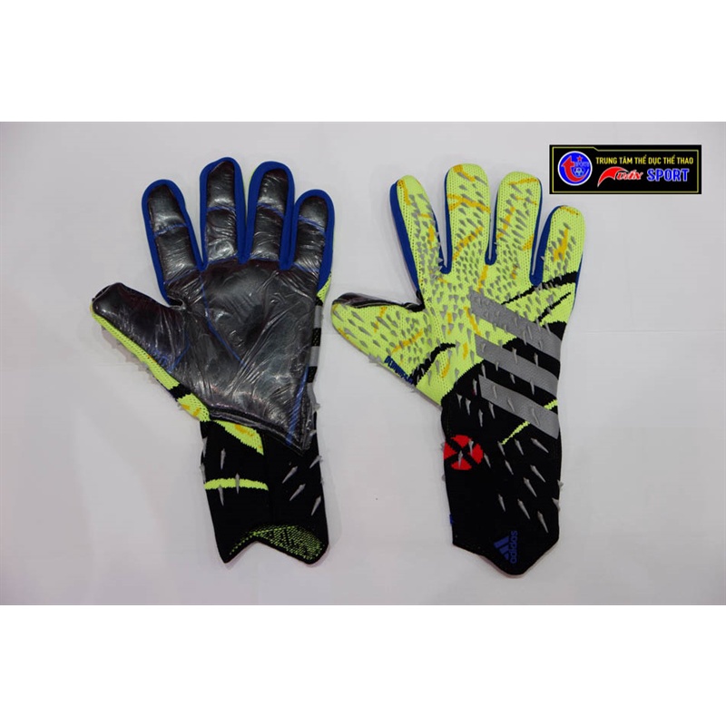 Găng thủ môn Predator Pro (không xương) - đen xanh(size8-9-10)