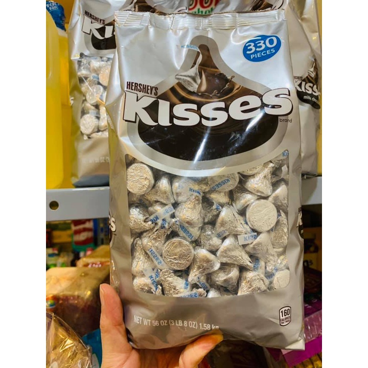 CÂN LẺ 500G  KẸO CHOCOLATE KISSES - CHOCOLATE HERSHEY'S KISSES