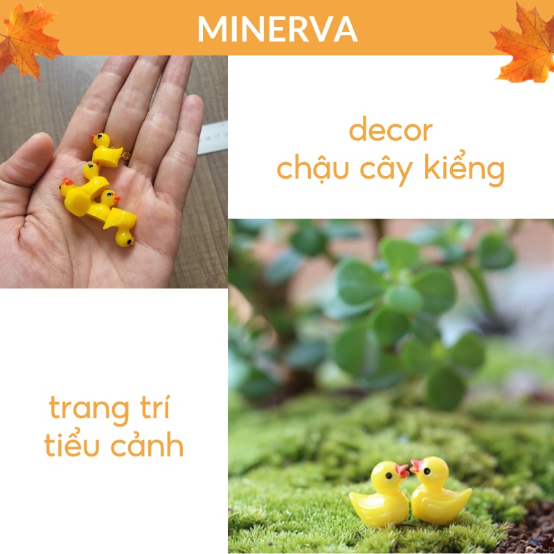 [TIỂU CẢNH] Mô hình vịt con mini trang trí tiểu cảnh, sân vườn, chậu cây kiểng