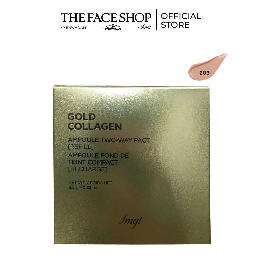 Lõi Phấn Nền Che Khuyết Điểm TheFaceShop GOLD COLLAGEN AMPOULE SPF30 PA+++ (REFILL) 9.5g | BigBuy360 - bigbuy360.vn