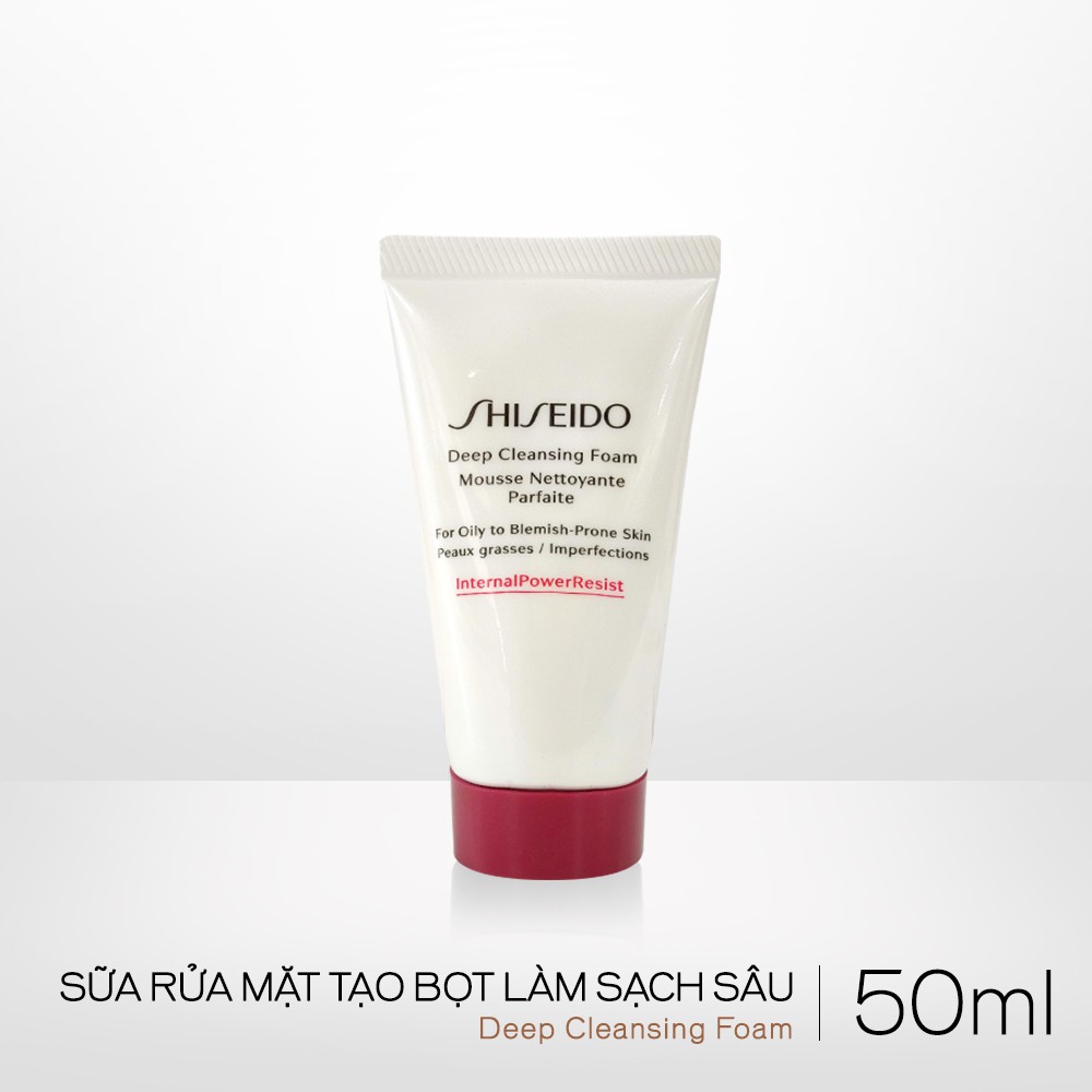 [CHÍNH HÃNG] Shiseido sữa rửa mặt tạo bọt Deep Cleansing Foam 50ml