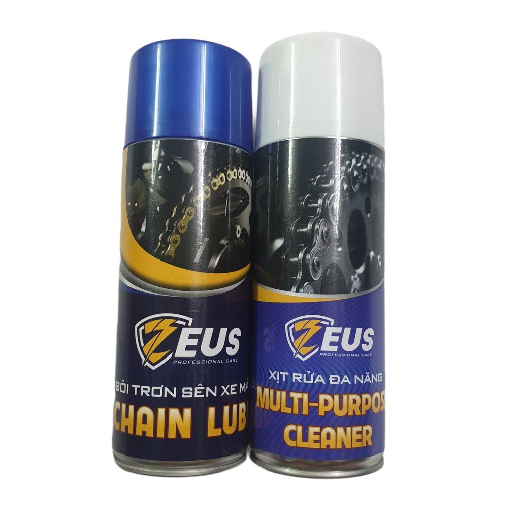Combo dưỡng sên, rửa sên Zeus Chain Lube