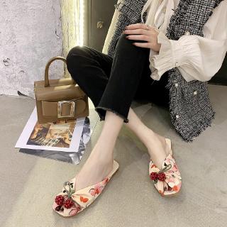 Dép quai ngang đính nơ xinh xắn dành cho nữ