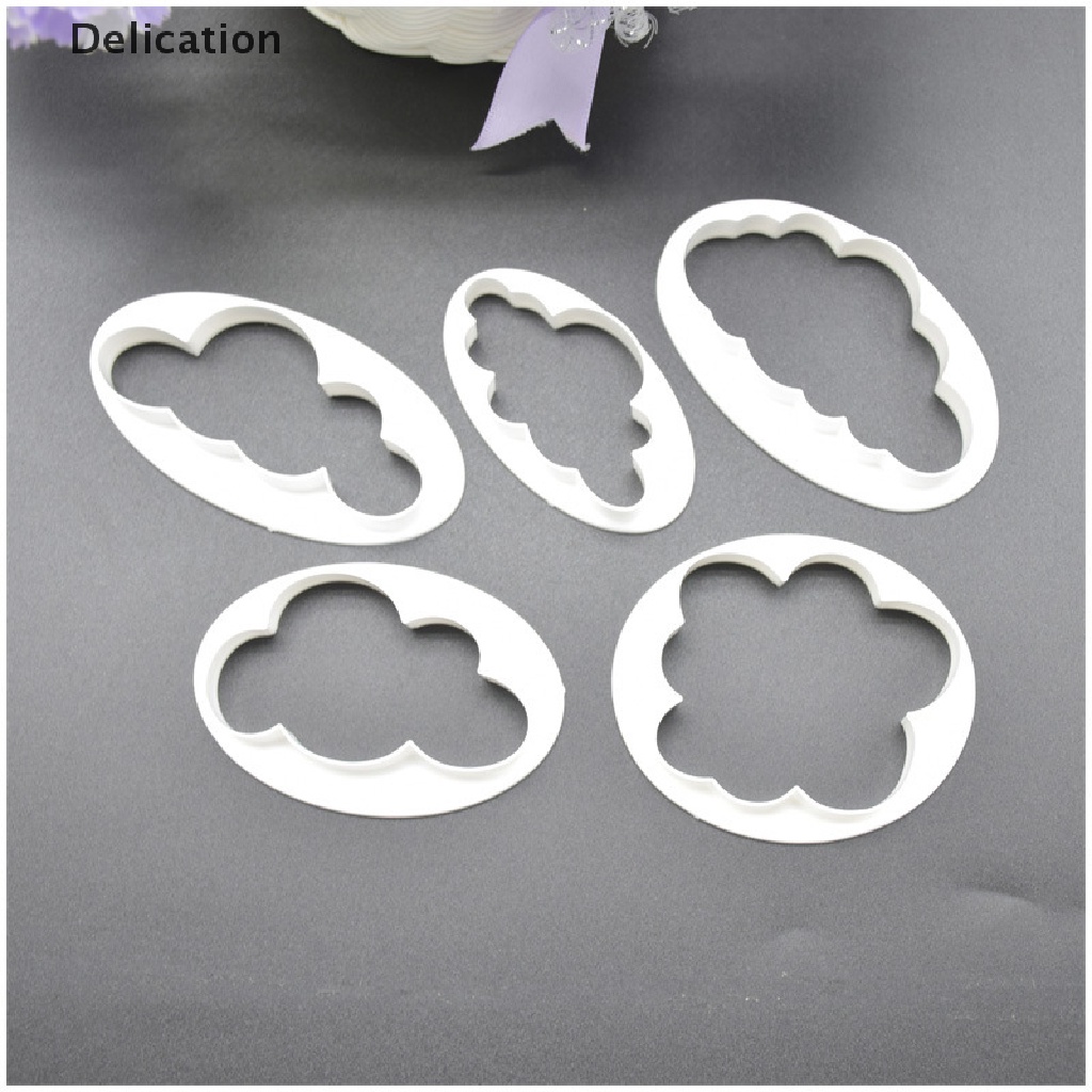 Bộ 5 Khuôn Cắt Bánh Quy Hình Đám Mây 3D