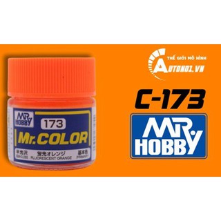 SƠN MÔ HÌNH MÀU CAM NEON (FLOURESCENT ORANGE) LACQUER C173 10ML MR.HOPPY S069