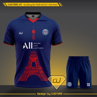 Áo đá bóng, đá banh, áo đấu, áo thun nam nữ unisex CLB/Câu lạc bộ PSG/ Paris Saint-Germain mới nhất 2021 2022 CUSTORE