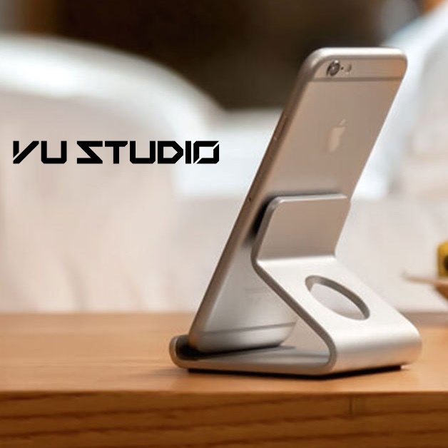 Đế dựng điện thoại máy tính bảng kiêm giá đỡ điện thoại iphone ipad AP-4D nhôm dày dặn Vu Studio