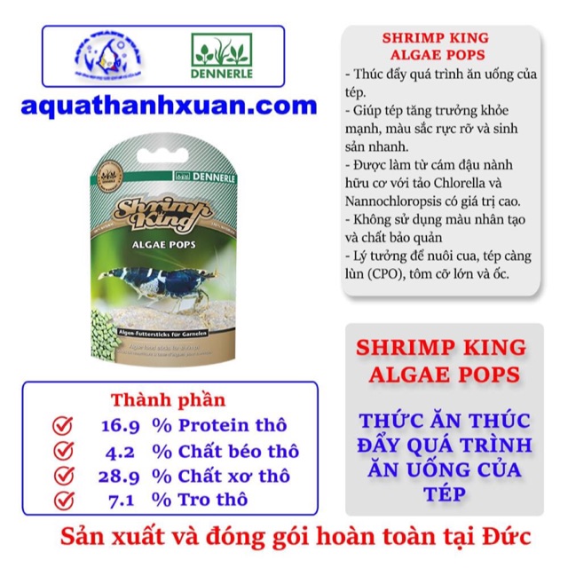 Thức ăn tép Shrimp King Algae Pops
