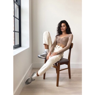 Áo thun croptop rút dây Wilfred Free LYNX