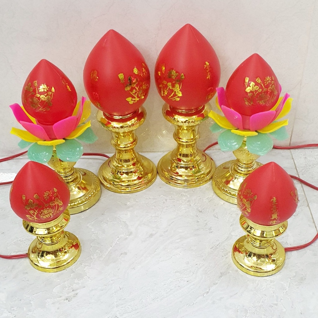 CẶP ĐÈN THỜ 2 TRÁI ĐÀO