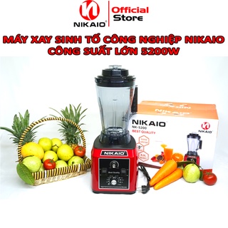 Máy xay sinh tố công nghiệp nikaio 5200w bảo hành 24t xay đá thịt cá, rau củ quả, sinh tố, ngũ cốc, đồ khô, xay rau má.