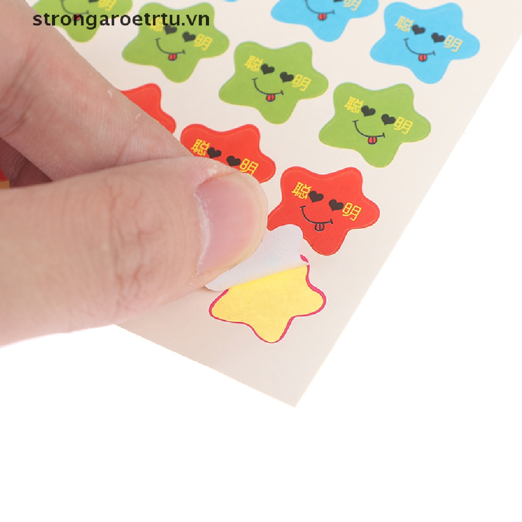 Set 400 Sticker Mặt Cười / Ngôi Sao Dễ Thương Dán Khen Thưởng Cho Bé