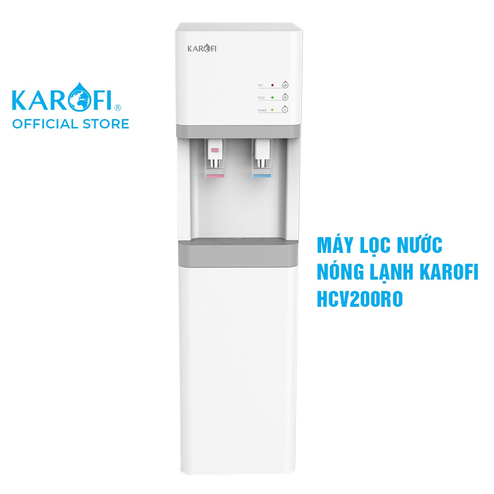 Máy (bình) lọc nước nóng lạnh 2 vòi KAROFI HCV200RO - tích hợp hệ thống lọc RO 6 lõi lọc, bảo hành 36 tháng