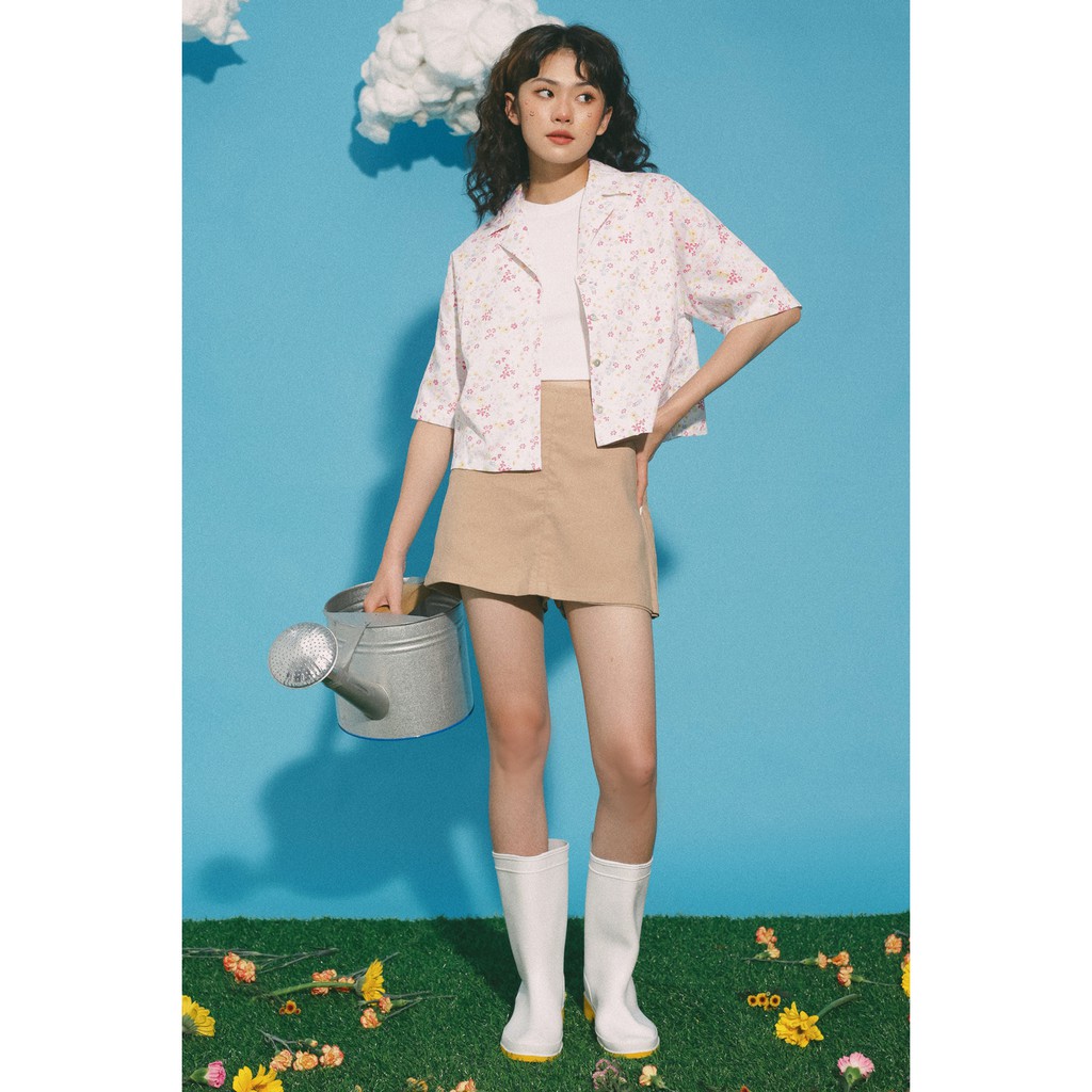 [Mã WABRHI5 giảm 15% đơn 599K] Chân váy chữ A thời trang GAGO plain mini skort màu nâu GO3298 | BigBuy360 - bigbuy360.vn