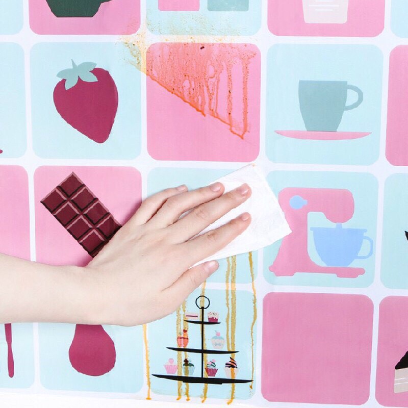 Giấy dán bếp cách nhiệt, chống dầu mỡ cao cấp (75x45cm)